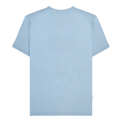 Sky Blue - Back - Lambretta Mens SS25 Racing Stripe Big & Tall T-Shirt
