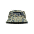 Khaki Green-Navy - Front - Lambretta Paisley Bucket Hat