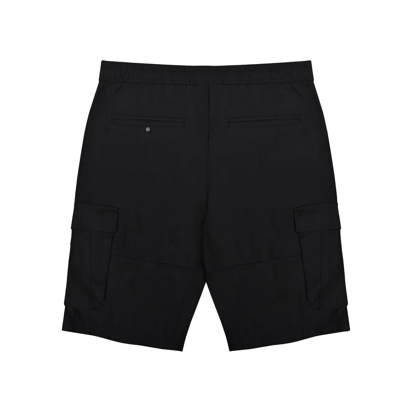 Black - Back - Lambretta Mens Utility SS25 Cargo Shorts
