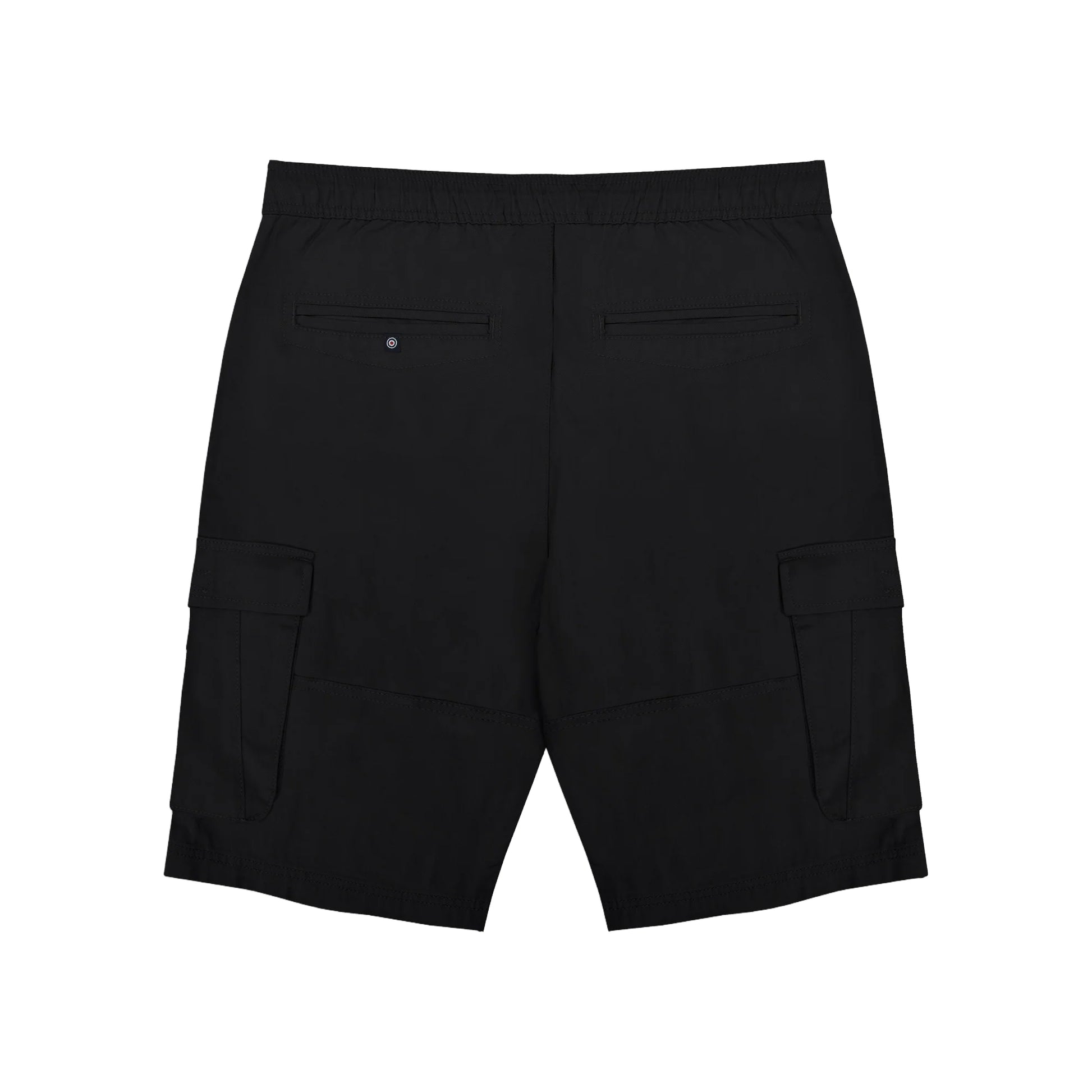 Black - Back - Lambretta Mens Utility SS25 Cargo Shorts