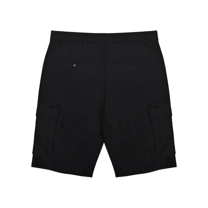 Black - Back - Lambretta Mens Utility SS25 Cargo Shorts