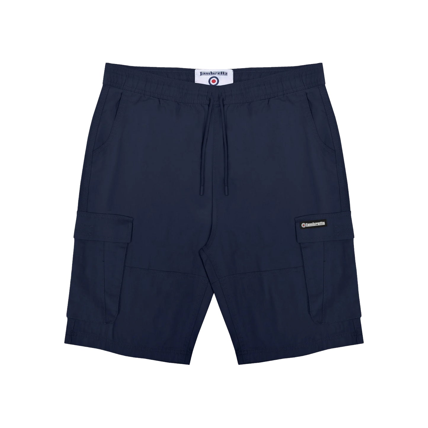 Navy - Front - Lambretta Mens Utility SS25 Cargo Shorts