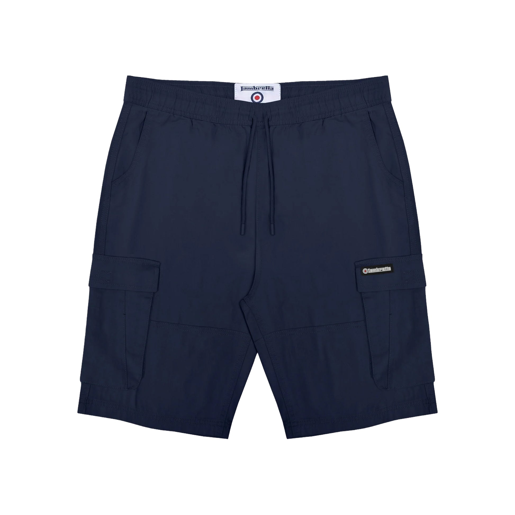 Navy - Front - Lambretta Mens Utility SS25 Cargo Shorts