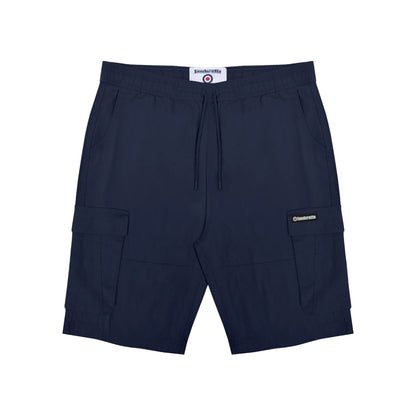 Navy - Front - Lambretta Mens Utility SS25 Cargo Shorts