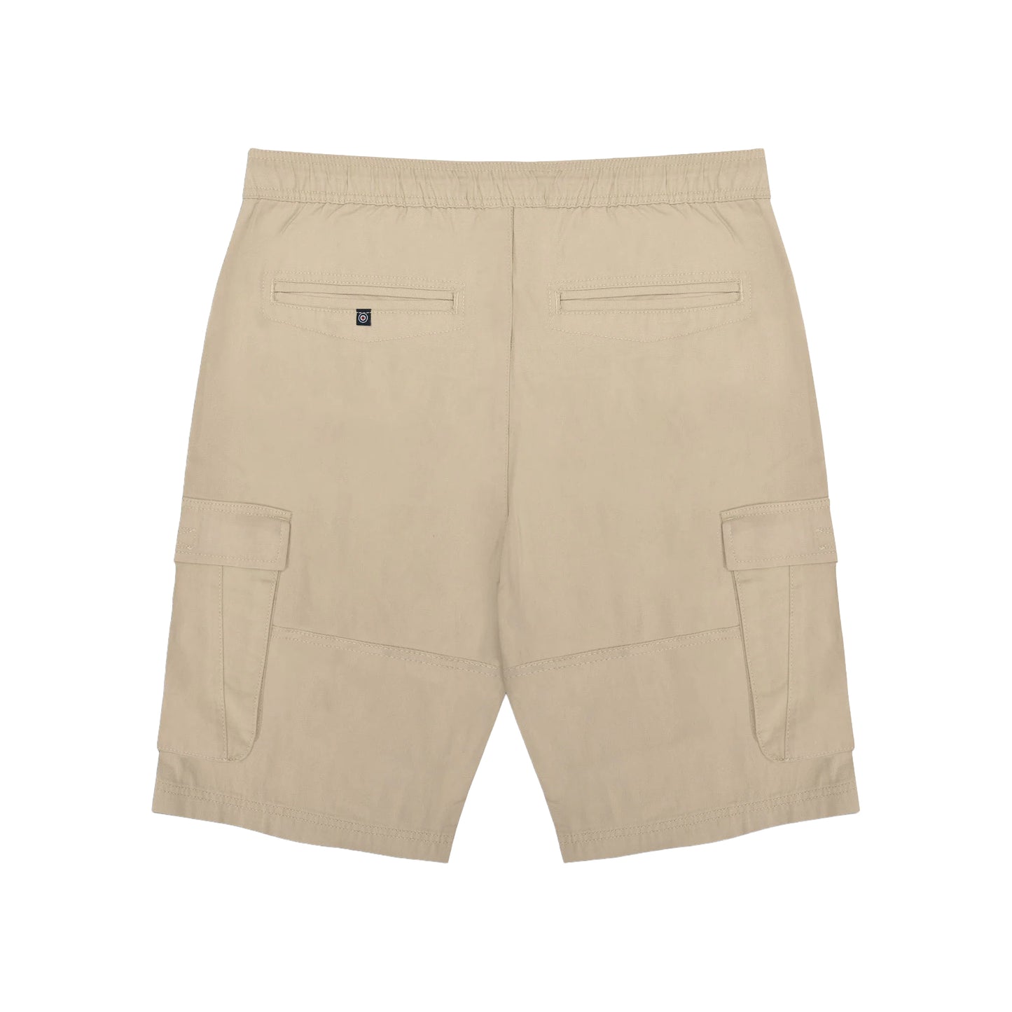 Stone - Back - Lambretta Mens Utility SS25 Cargo Shorts