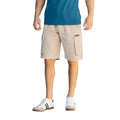 Stone - Side - Lambretta Mens Utility SS25 Cargo Shorts