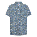 White-Blue - Front - Lambretta Mens SS25 Paisley Shirt
