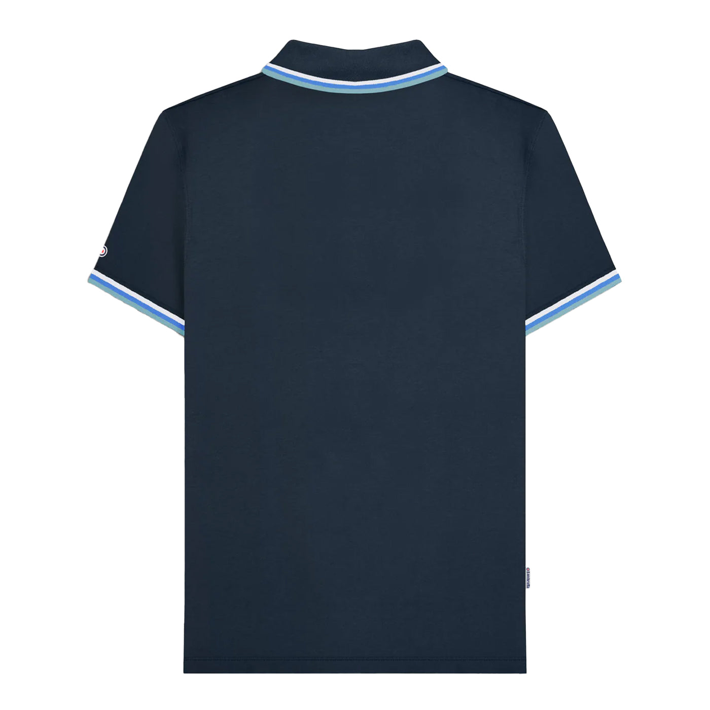 Navy-White-Blue-Smoke Blue - Back - Lambretta Mens SS25 Triple Tipped Big & Tall Polo Shirt