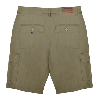 Khaki Green - Back - Lambretta Mens SS25 Cargo Shorts