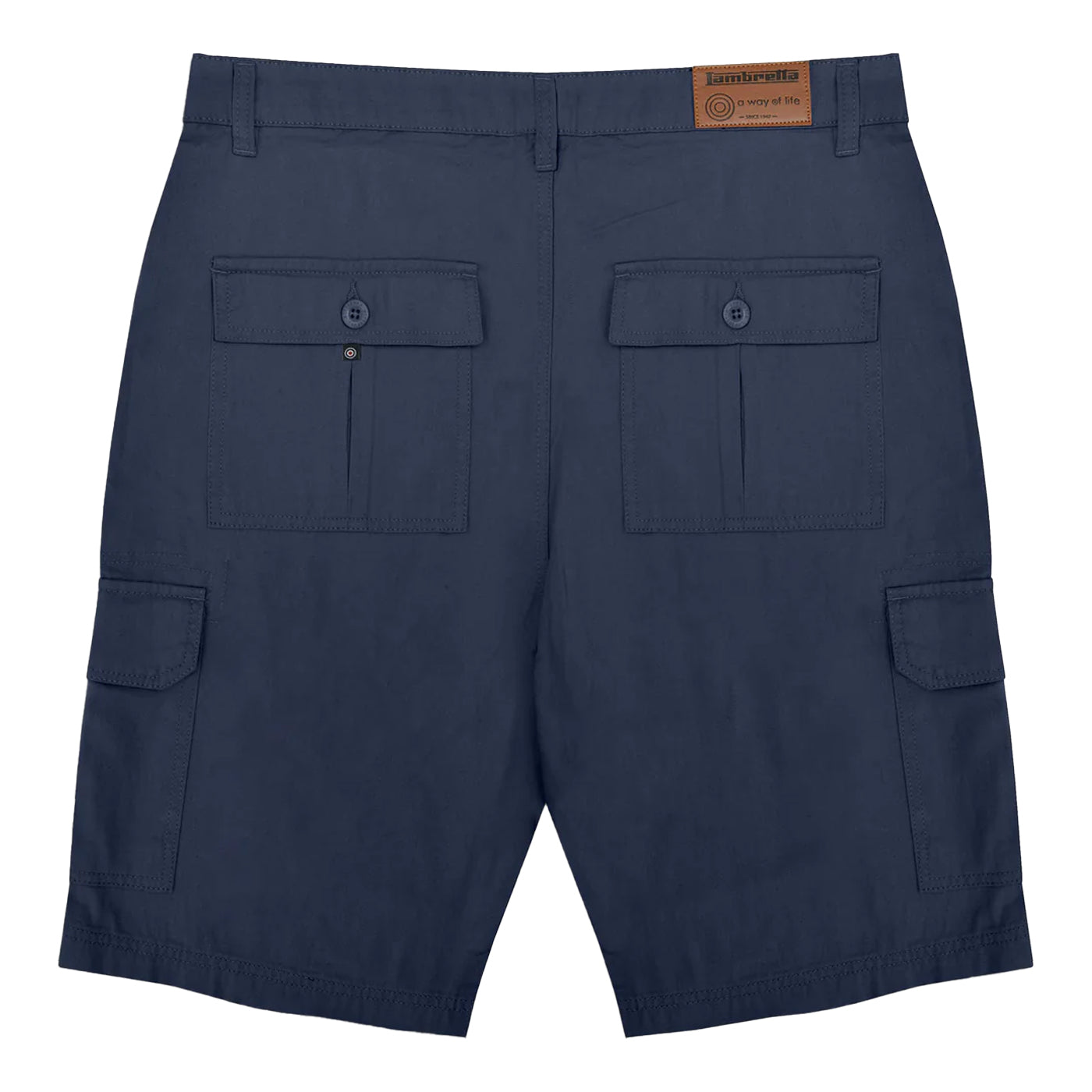 Navy - Back - Lambretta Mens SS25 Cargo Shorts