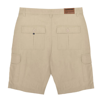 Stone - Back - Lambretta Mens SS25 Cargo Shorts