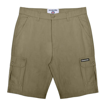Khaki Green - Front - Lambretta Mens SS25 Cargo Shorts