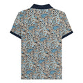 Navy-Smoke Blue - Back - Lambretta Mens SS25 Paisley Branded Big & Tall Polo Shirt