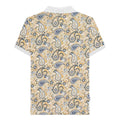 White-Navy - Back - Lambretta Mens SS25 Paisley Branded Big & Tall Polo Shirt