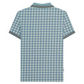 Smoke Blue - Back - Lambretta Mens SS25 Geometric Big & Tall Polo Shirt