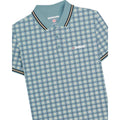 Smoke Blue - Side - Lambretta Mens SS25 Geometric Big & Tall Polo Shirt