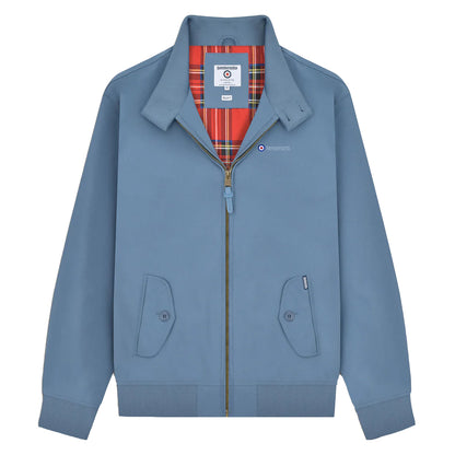Mid Blue - Front - Lambretta Mens Shower Resistant Harrington Jacket