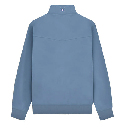 Mid Blue - Back - Lambretta Mens Shower Resistant Harrington Jacket