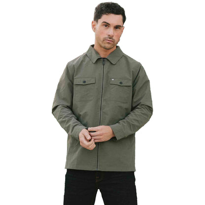 Khaki Green - Side - Lambretta Mens Kalmar Jacket