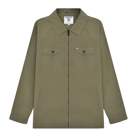 Khaki Green - Front - Lambretta Mens Kalmar Jacket