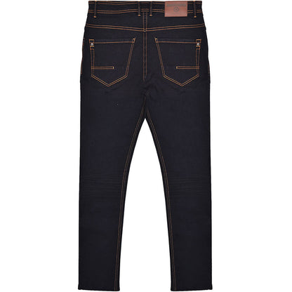 Black - Back - Lambretta Mens Stafford Slim Jeans
