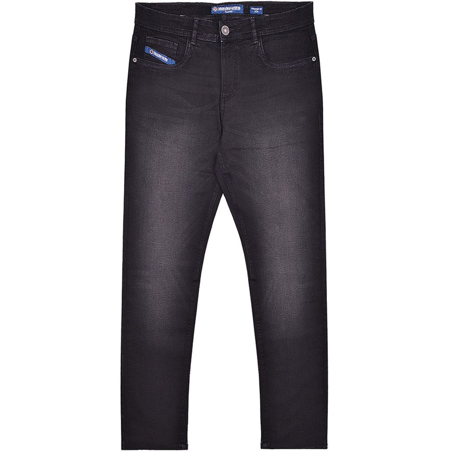 Dark Blue - Front - Lambretta Mens Chester Straight Jeans