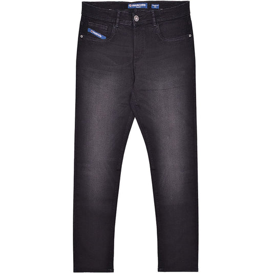 Dark Blue - Front - Lambretta Mens Chester Straight Jeans