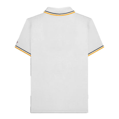 White-Black-Gold - Back - Lambretta Mens Twin Tip Polo Shirt