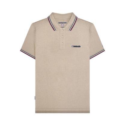 Stone-Moon-Ocean-Winter Bloom - Front - Lambretta Mens Twin Tip Polo Shirt