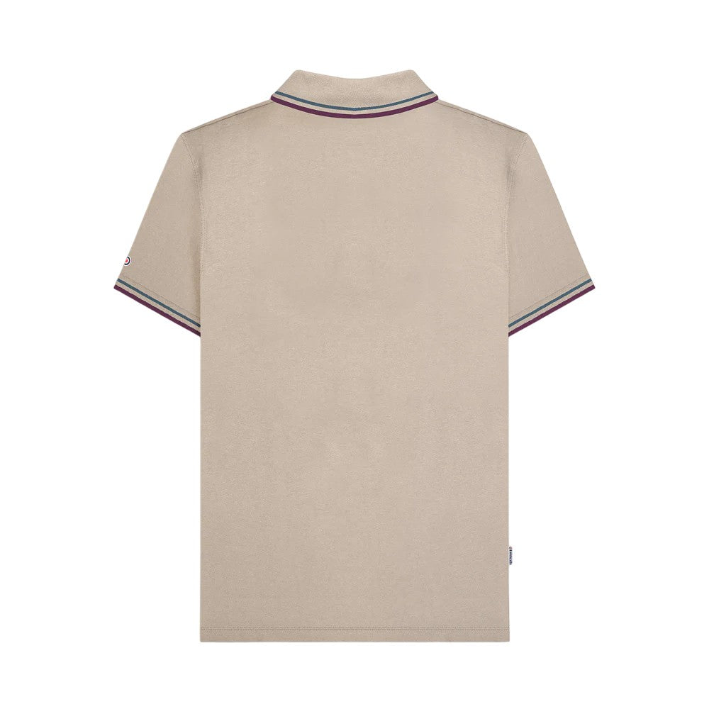 Stone-Moon-Ocean-Winter Bloom - Back - Lambretta Mens Twin Tip Polo Shirt