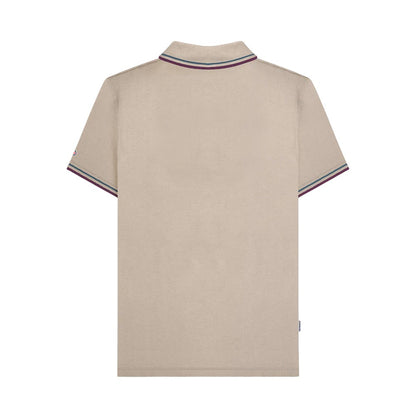 Stone-Moon-Ocean-Winter Bloom - Back - Lambretta Mens Twin Tip Polo Shirt