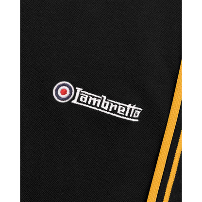 White-Black-Gold - Lifestyle - Lambretta Mens Twin Tip Polo Shirt