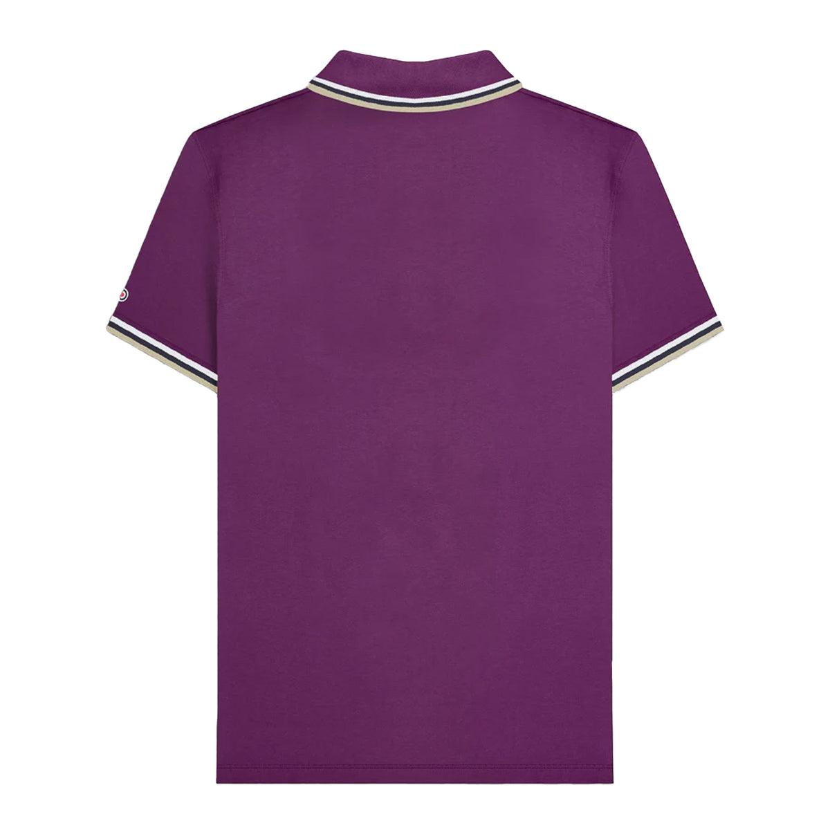 Winter Bloom-White-Navy-Cashew - Back - Lambretta Mens Triple Tipped Polo Shirt