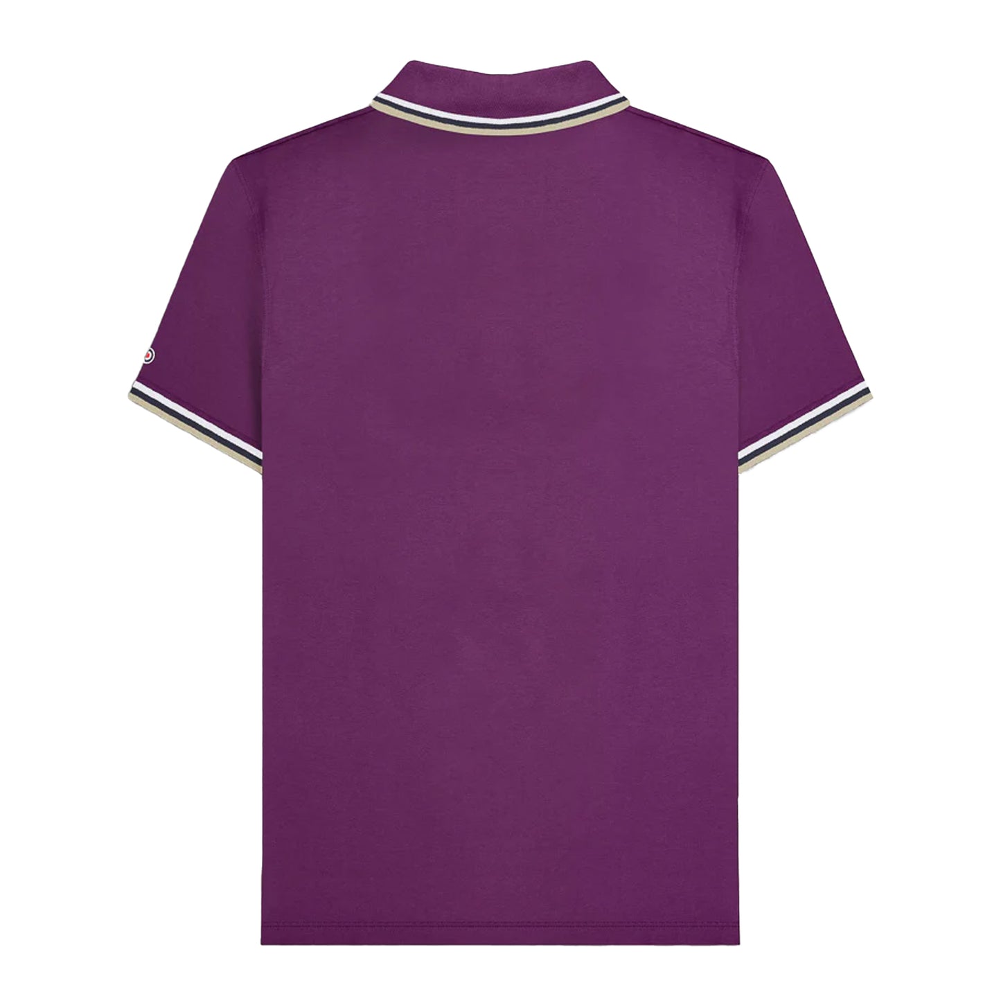 Winter Bloom-White-Navy-Cashew - Back - Lambretta Mens Triple Tipped Polo Shirt