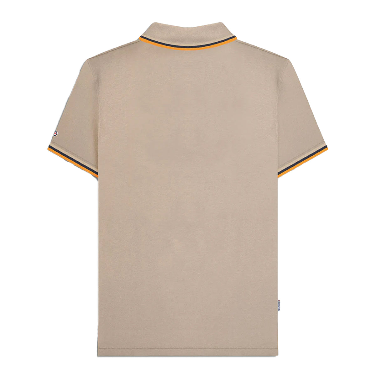 Cashew-Stone-Navy-Orange - Back - Lambretta Mens Triple Tipped Polo Shirt