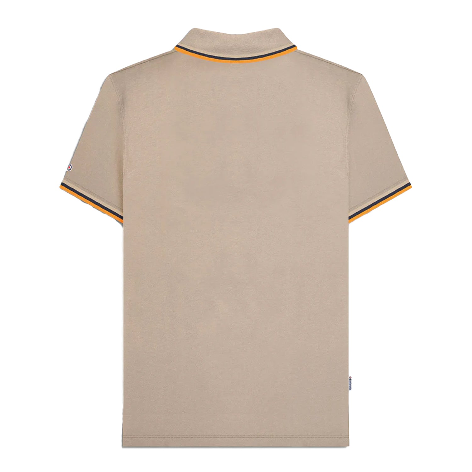 Cashew-Stone-Navy-Orange - Back - Lambretta Mens Triple Tipped Polo Shirt