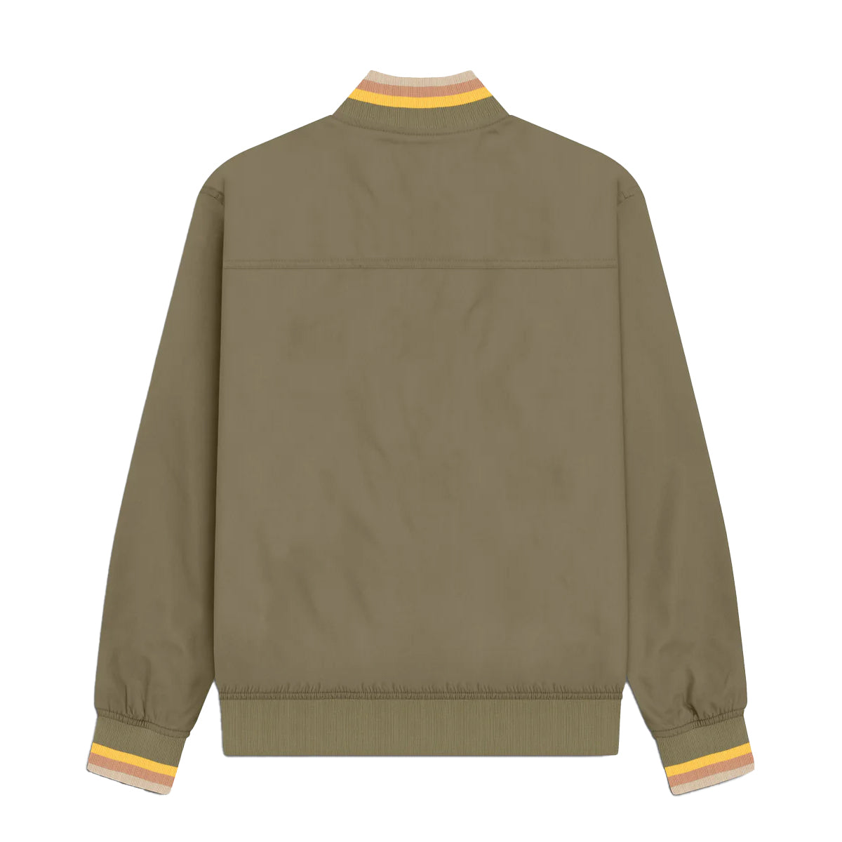 Khaki-Gold-Tobacco-Cream - Back - Lambretta Mens Monkey Triple Tipped Jacket