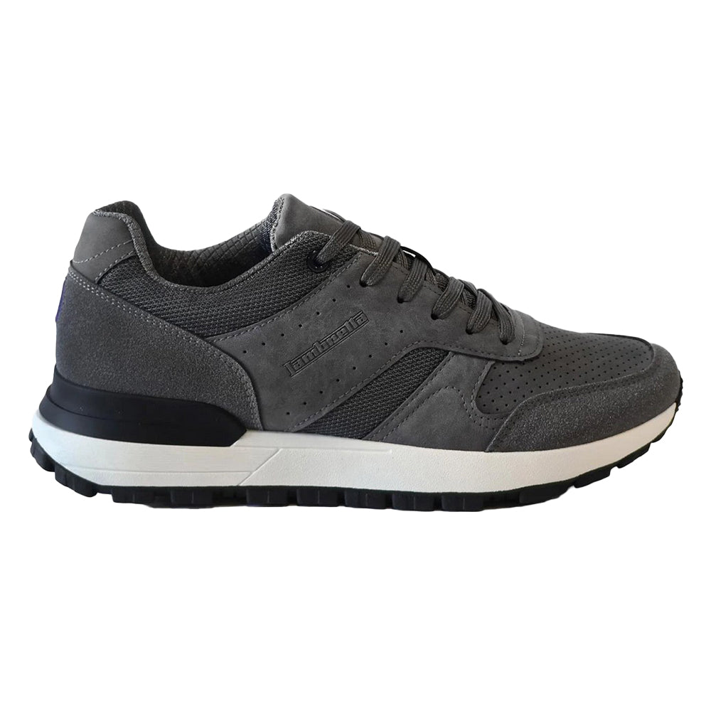 Navy-Grey - Side - Lambretta Unisex Adult Echo 2 Trainers