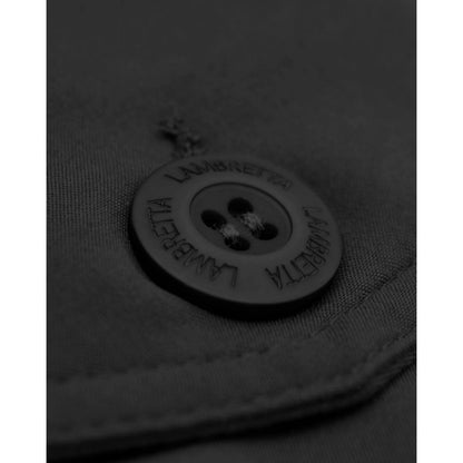 Black - Pack Shot - Lambretta Mens Shower Resistant Harrington Jacket