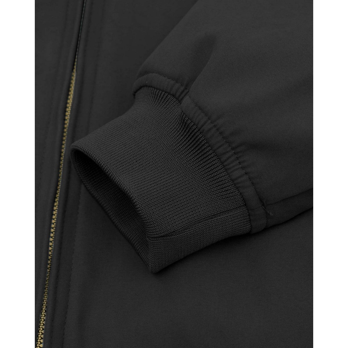 Black - Close up - Lambretta Mens Shower Resistant Harrington Jacket
