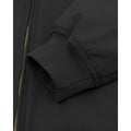 Black - Close up - Lambretta Mens Shower Resistant Harrington Jacket