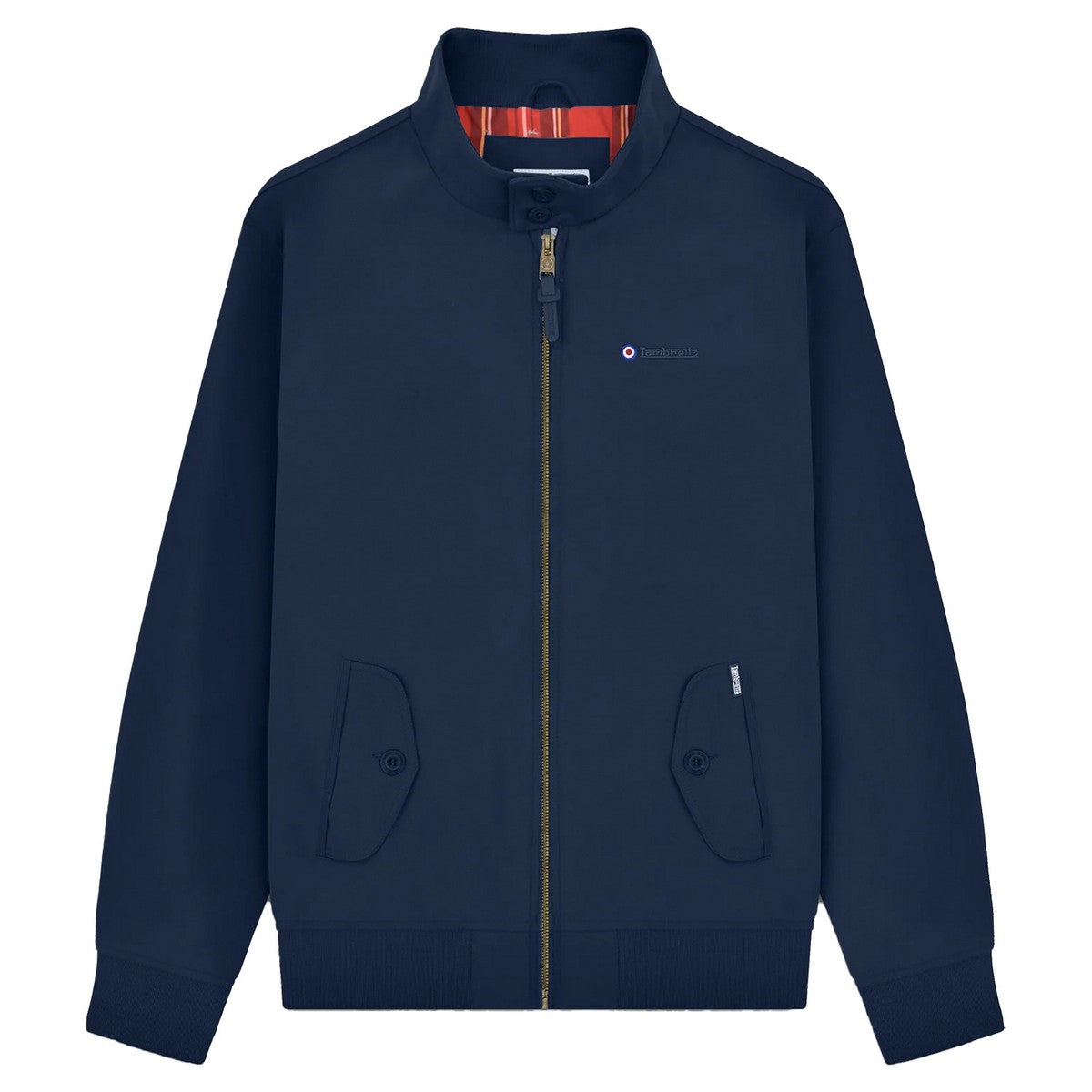 Navy - Front - Lambretta Mens Shower Resistant Harrington Jacket