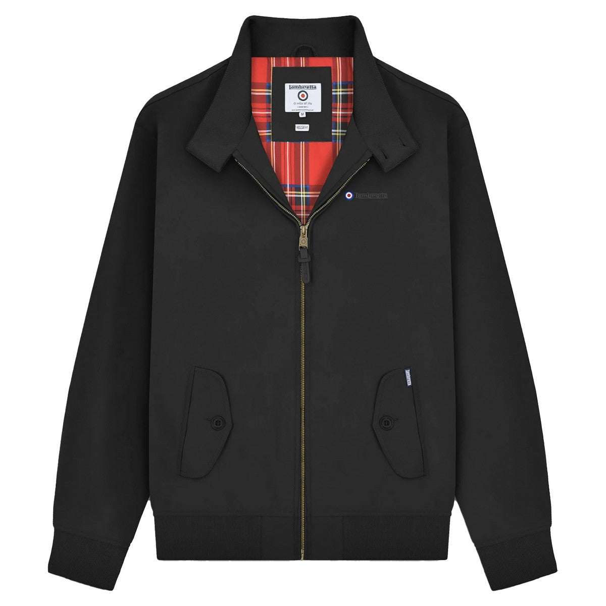 Black - Front - Lambretta Mens Shower Resistant Harrington Jacket