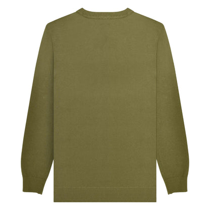 Khaki - Back - Lambretta Mens AW25 Scooter Christmas Jumper