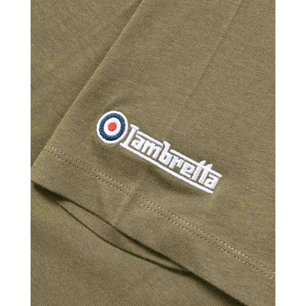 Khaki - Pack Shot - Lambretta Mens Vinyl Record T-Shirt