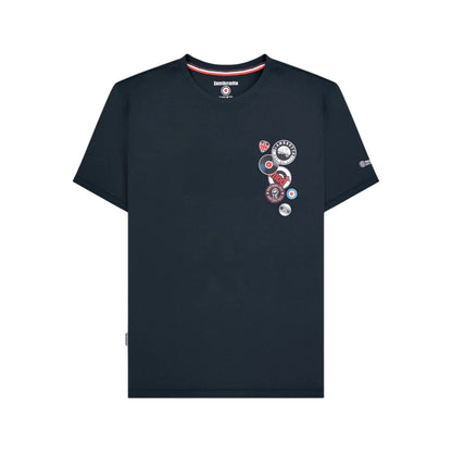 Navy - Front - Lambretta Mens Badge T-Shirt