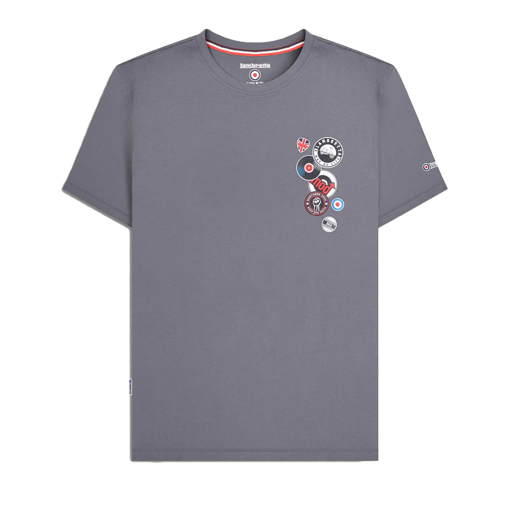Iron - Front - Lambretta Mens Badge T-Shirt