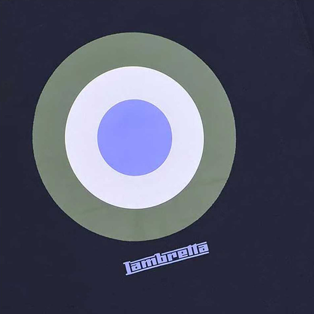 Navy - Side - Lambretta Mens Target T-Shirt