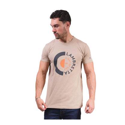 Stone - Lifestyle - Lambretta Mens Target T-Shirt