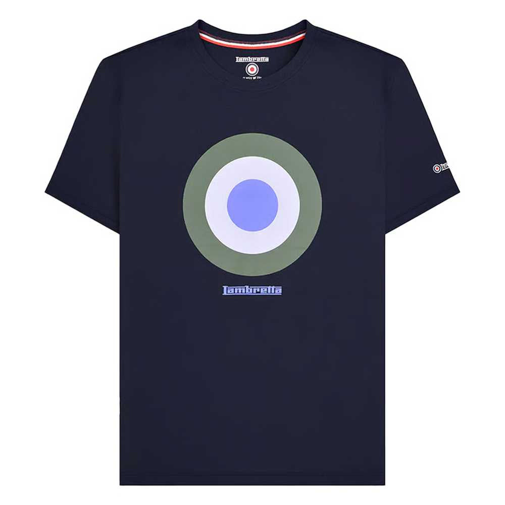 Navy - Front - Lambretta Mens Target T-Shirt
